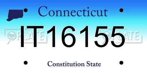 IT16155 Connecticut License Plate