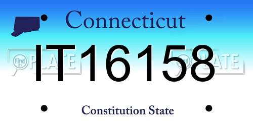 IT16158 Connecticut License Plate