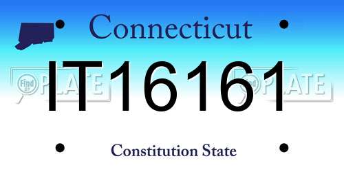 IT16161 Connecticut License Plate
