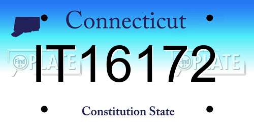 IT16172 Connecticut License Plate