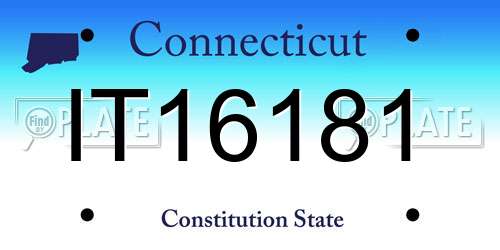 IT16181 Connecticut License Plate