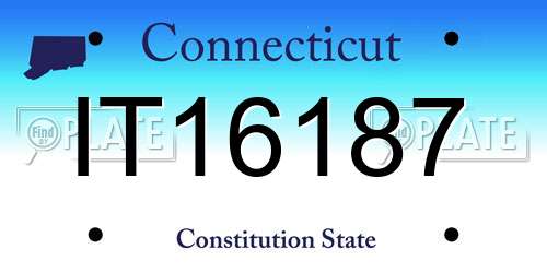IT16187 Connecticut License Plate