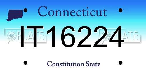 IT16224 Connecticut License Plate