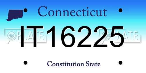 IT16225 Connecticut License Plate