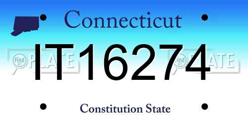 IT16274 Connecticut License Plate