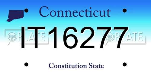 IT16277 Connecticut License Plate