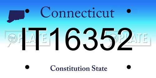 IT16352 Connecticut License Plate