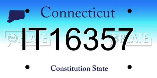 IT16357 Connecticut License Plate