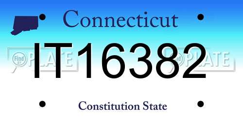 IT16382 Connecticut License Plate