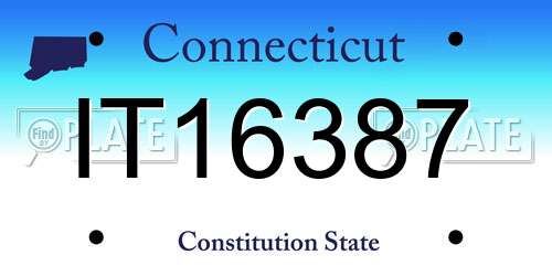 IT16387 Connecticut License Plate