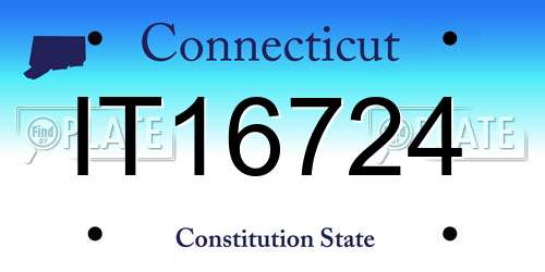 IT16724 Connecticut License Plate