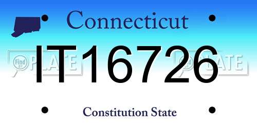 IT16726 Connecticut License Plate