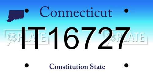 IT16727 Connecticut License Plate
