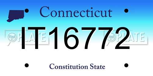 IT16772 Connecticut License Plate