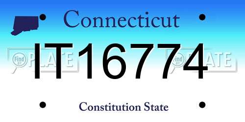 IT16774 Connecticut License Plate