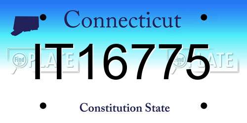 IT16775 Connecticut License Plate