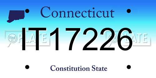 IT17226 Connecticut License Plate