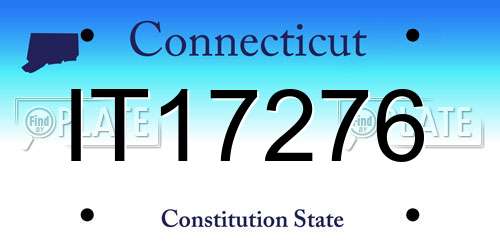 IT17276 Connecticut License Plate