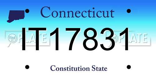 IT17831 Connecticut License Plate