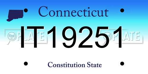 IT19251 Connecticut License Plate
