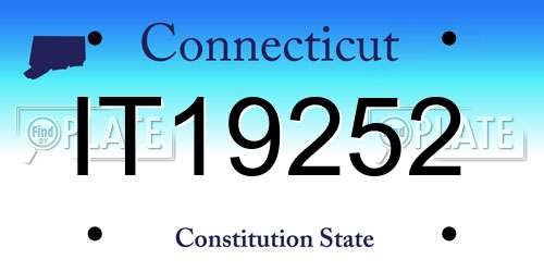 IT19252 Connecticut License Plate