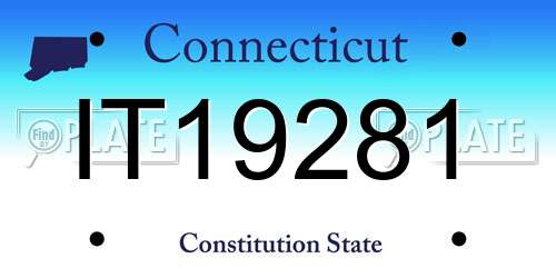 IT19281 Connecticut License Plate