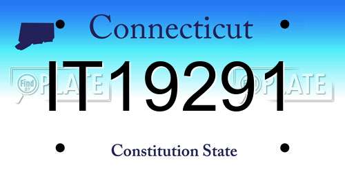 IT19291 Connecticut License Plate