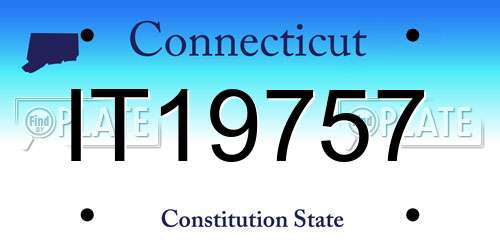 IT19757 Connecticut License Plate