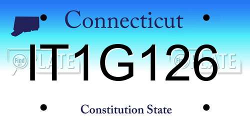 IT1G126 Connecticut License Plate