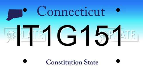 IT1G151 Connecticut License Plate