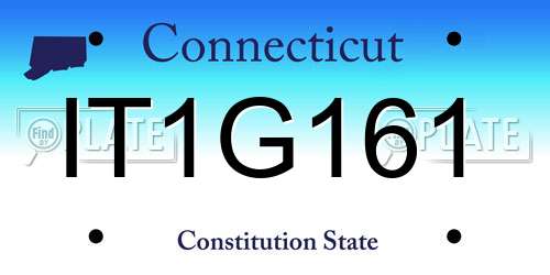 IT1G161 Connecticut License Plate