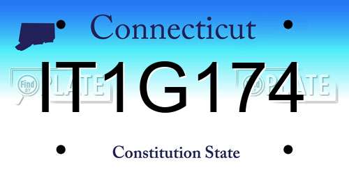 IT1G174 Connecticut License Plate