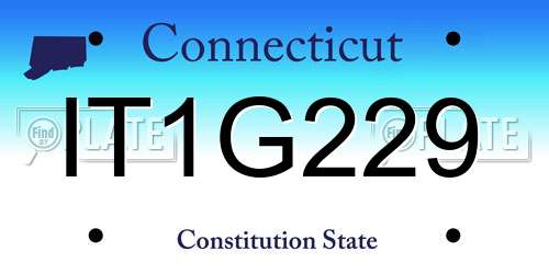 IT1G229 Connecticut License Plate