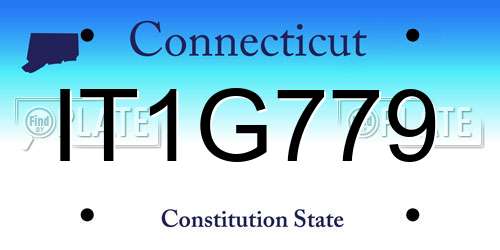 IT1G779 Connecticut License Plate