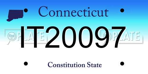 IT20097 Connecticut License Plate