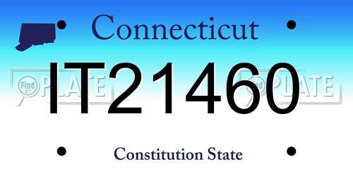 IT21460 Connecticut License Plate