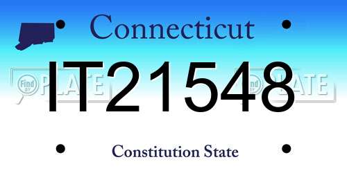 IT21548 Connecticut License Plate