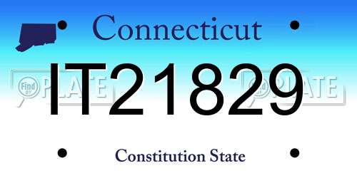 IT21829 Connecticut License Plate