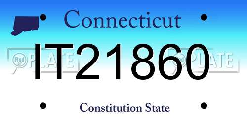 IT21860 Connecticut License Plate