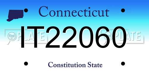 IT22060 Connecticut License Plate