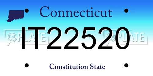 IT22520 Connecticut License Plate