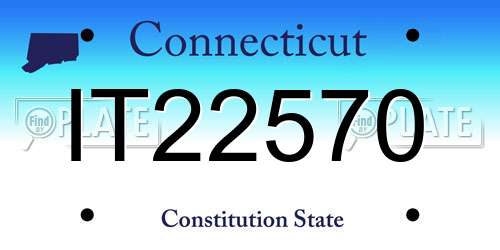 IT22570 Connecticut License Plate