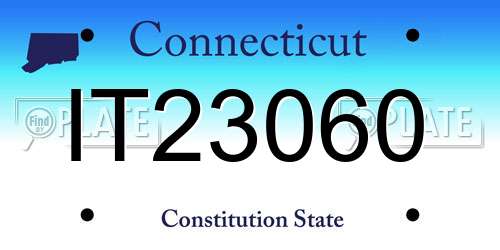 IT23060 Connecticut License Plate