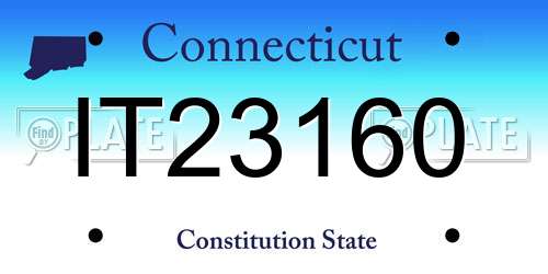IT23160 Connecticut License Plate