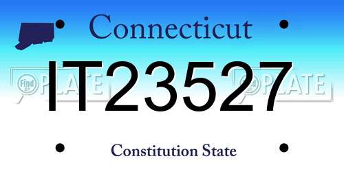 IT23527 Connecticut License Plate