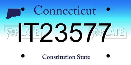 IT23577 Connecticut License Plate