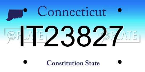 IT23827 Connecticut License Plate