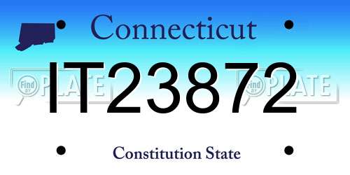 IT23872 Connecticut License Plate