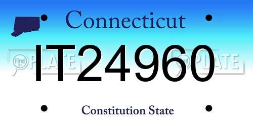 IT24960 Connecticut License Plate