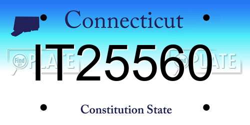 IT25560 Connecticut License Plate